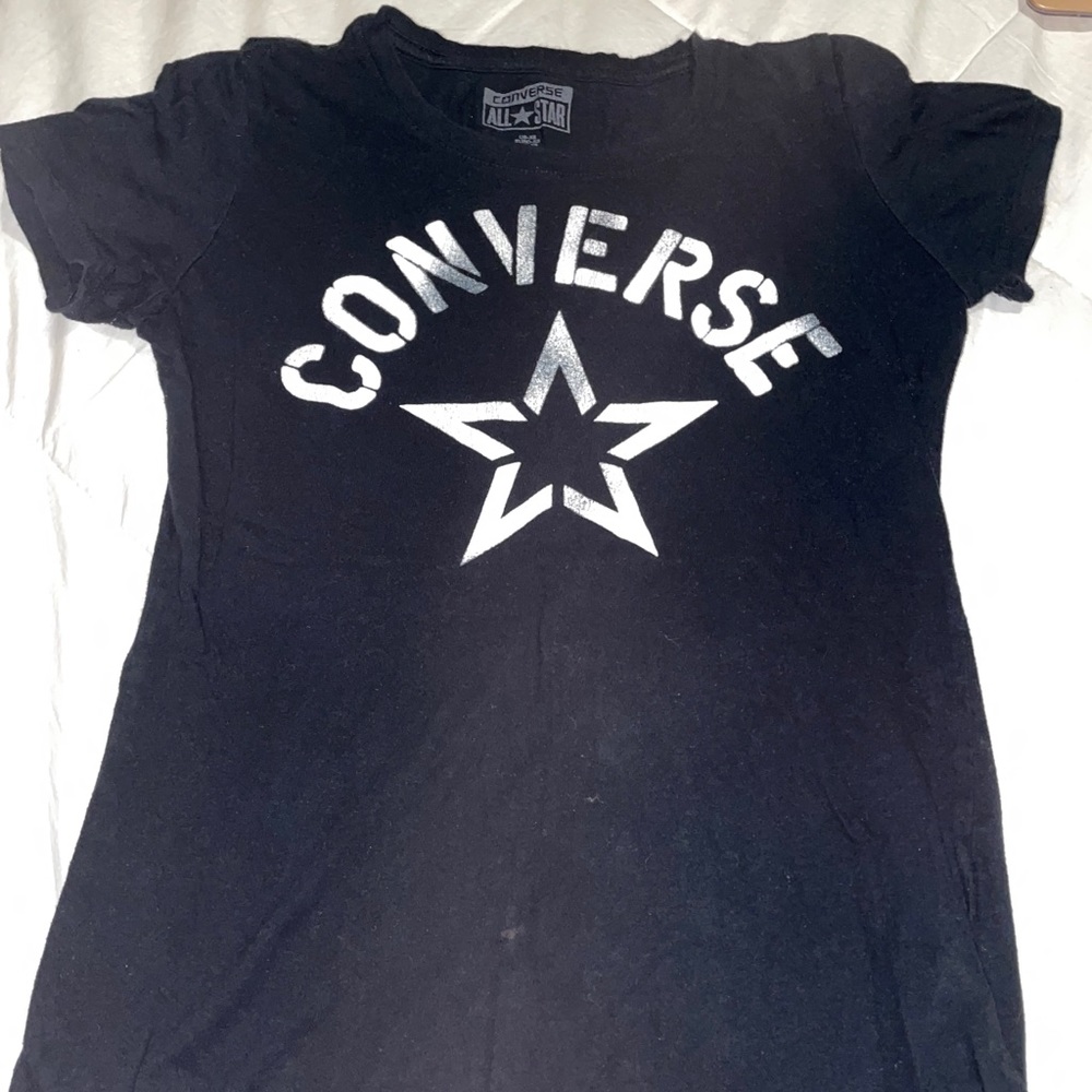 Black and white Converse shirt